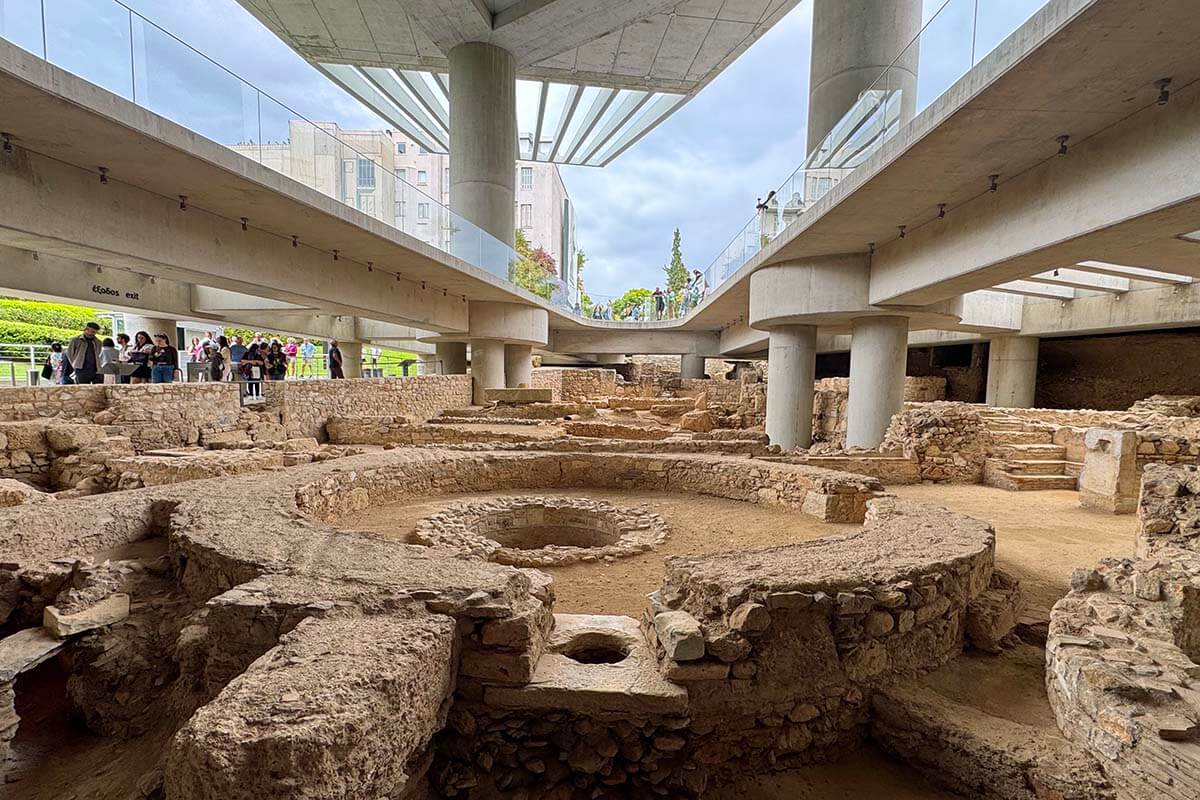 Archaeological excavation at the Acropolis Museum in Athens