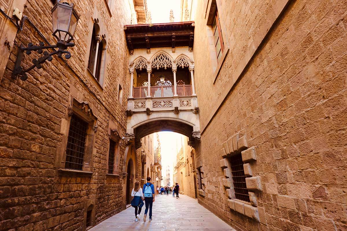Barcelona Gothic Quarter in the low season