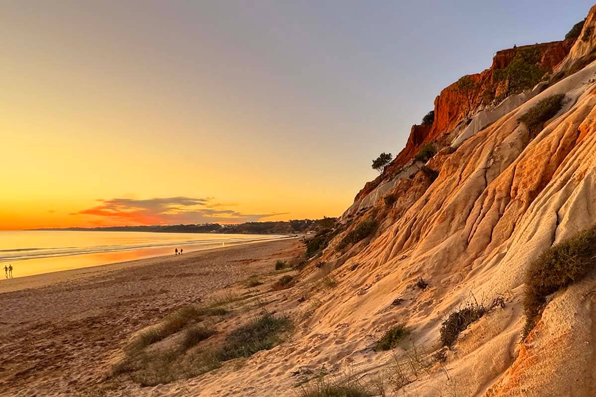 Falesia Beach in Algarve in winter