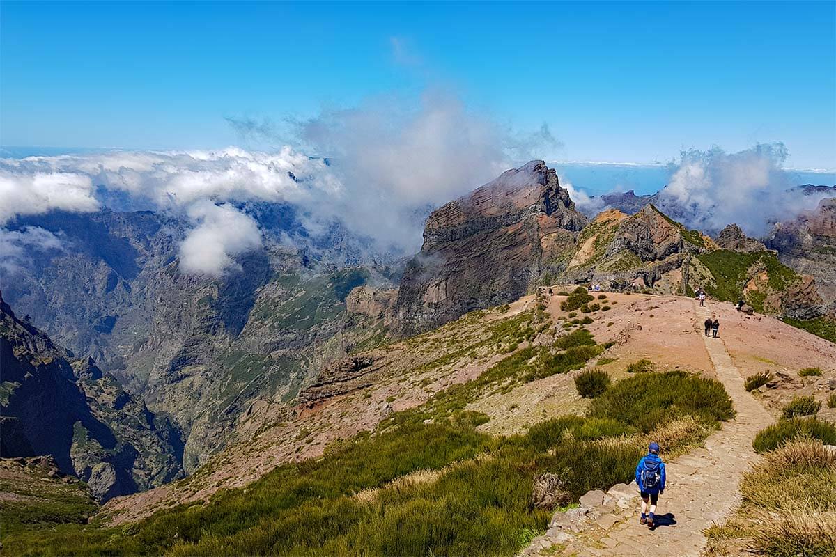 Hiking at Pico Ruivo in Madeira