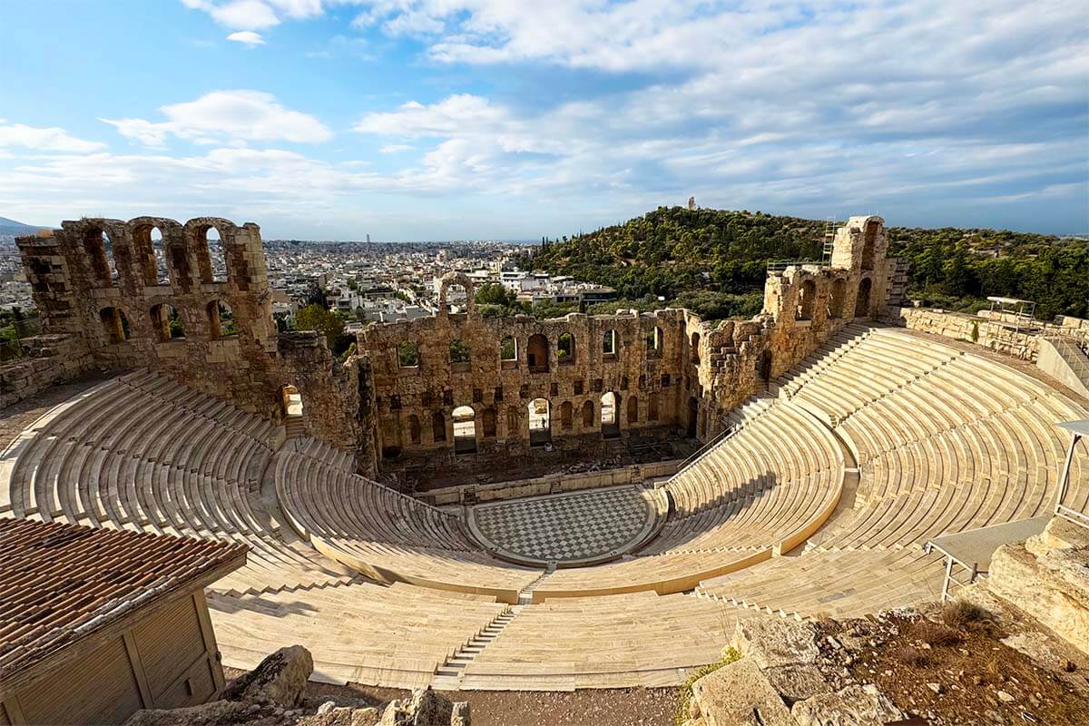 The Odeon of Herodes Atticus, a Roman theatre at the Acropolis site in Athens